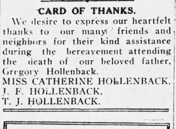 Gregory Hollenback children